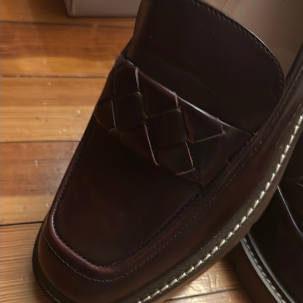 Nordstrom Women’s Burgundy Leather Loafers - Picture 5 of 8